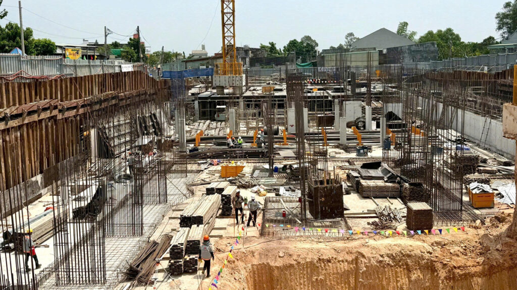 Toàn cảnh tiến độ thi công Fenica Dĩ An tháng 4/2026 nhìn từ trên cao